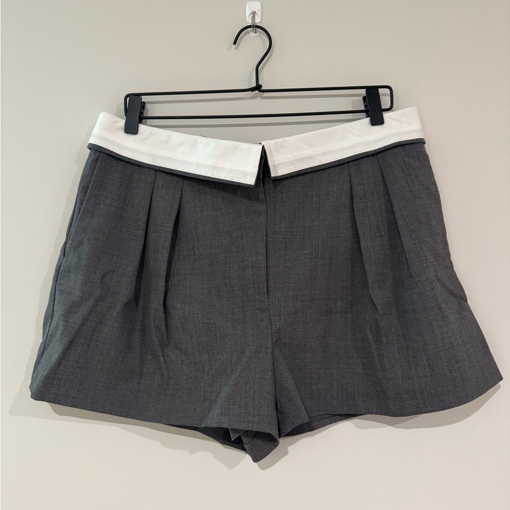 Babaton Gray and White shorts